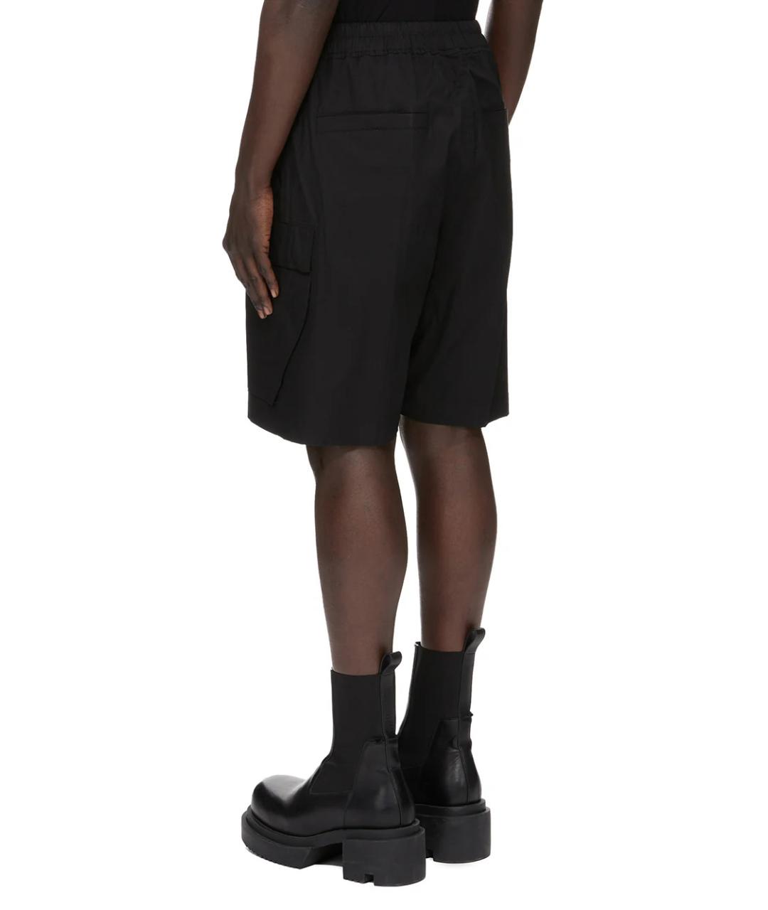 RICK OWENS Черные хлопковые шорты, фото 3