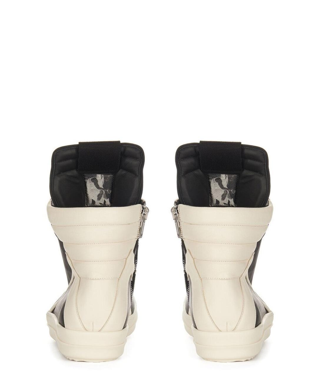 RICK OWENS Черные кожаные кроссовки, фото 4