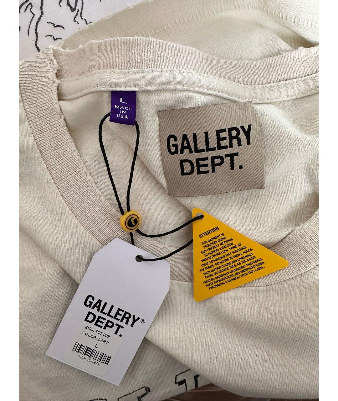 Gallery Dept Бежевая хлопковая футболка, фото 4