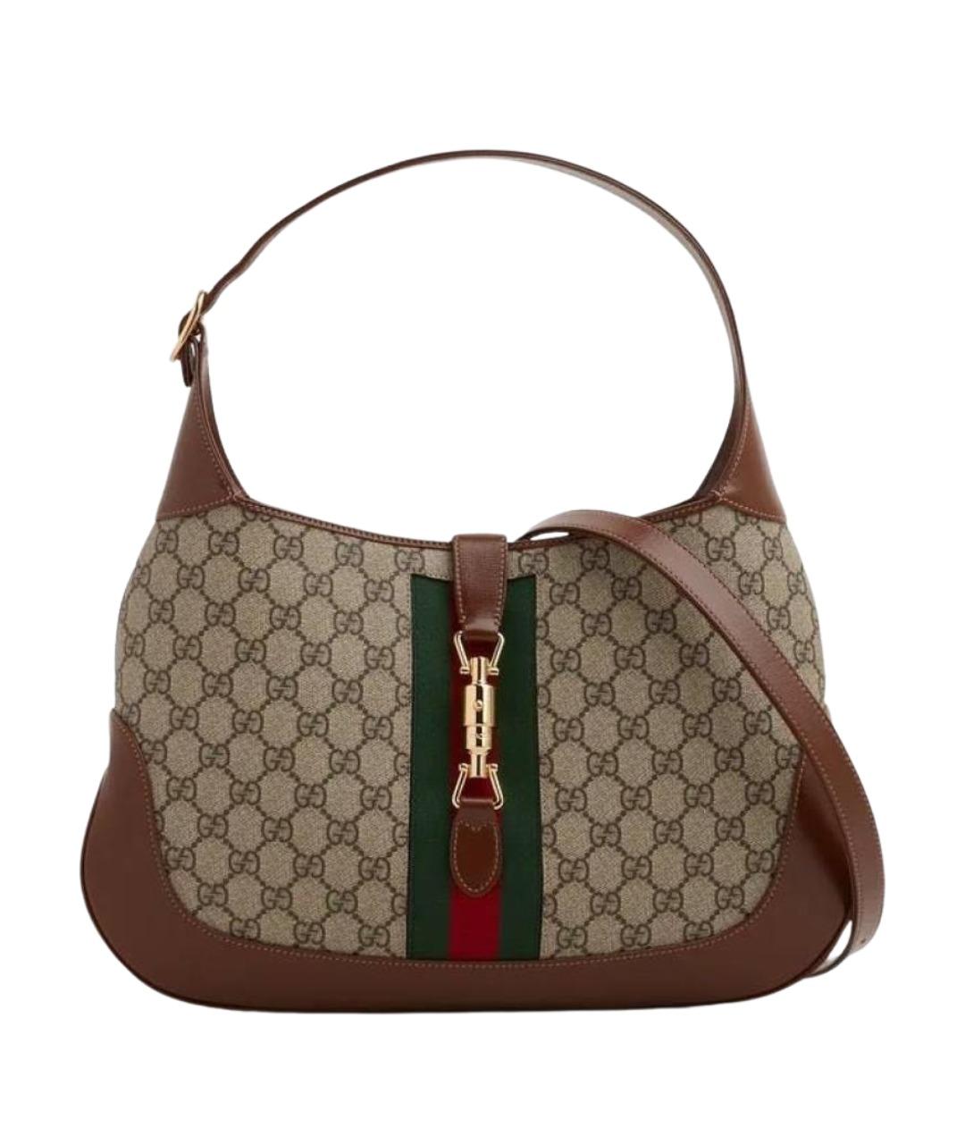 GUCCI Коричневая кожаная сумка тоут, фото 1