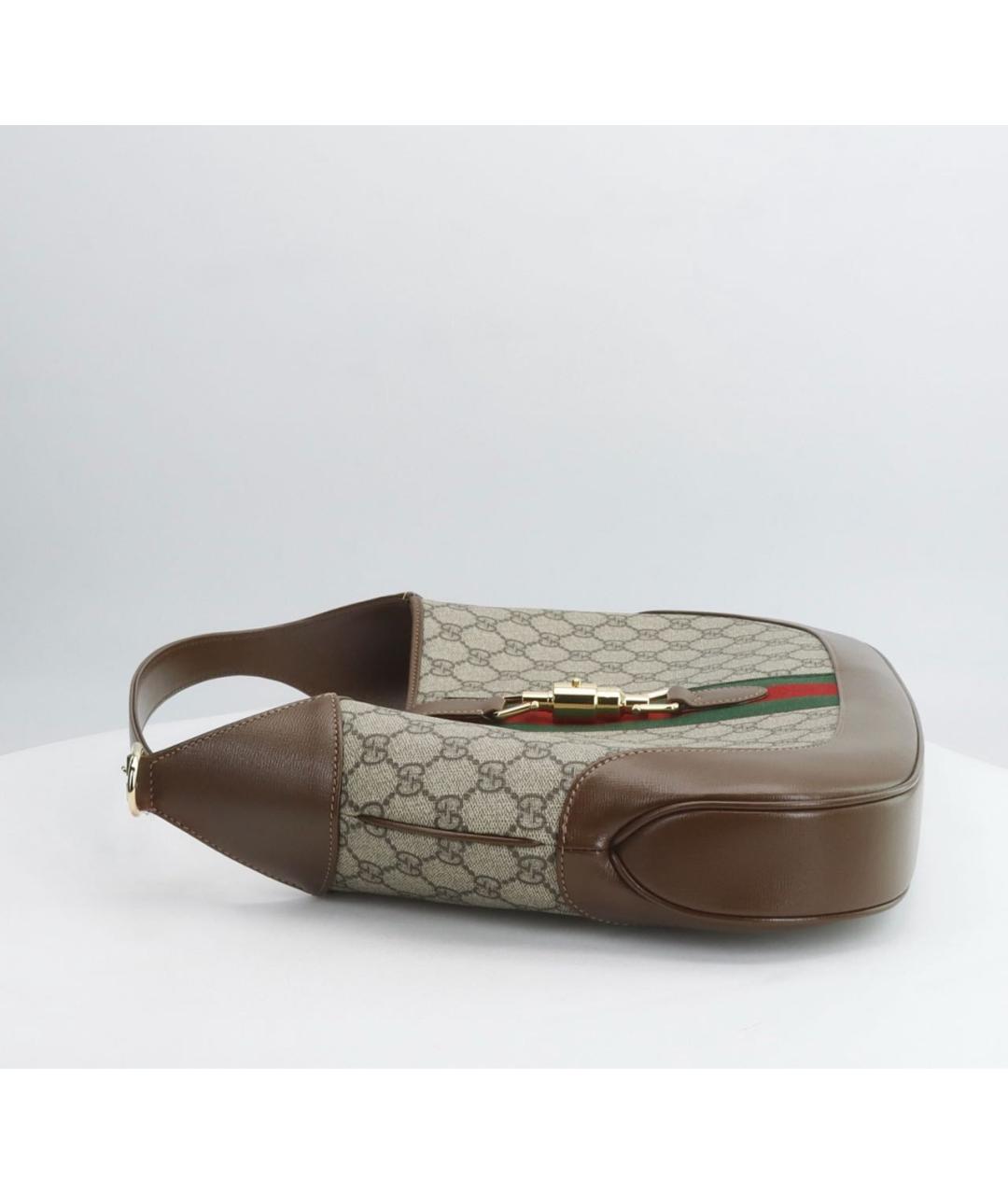 GUCCI Коричневая кожаная сумка тоут, фото 3