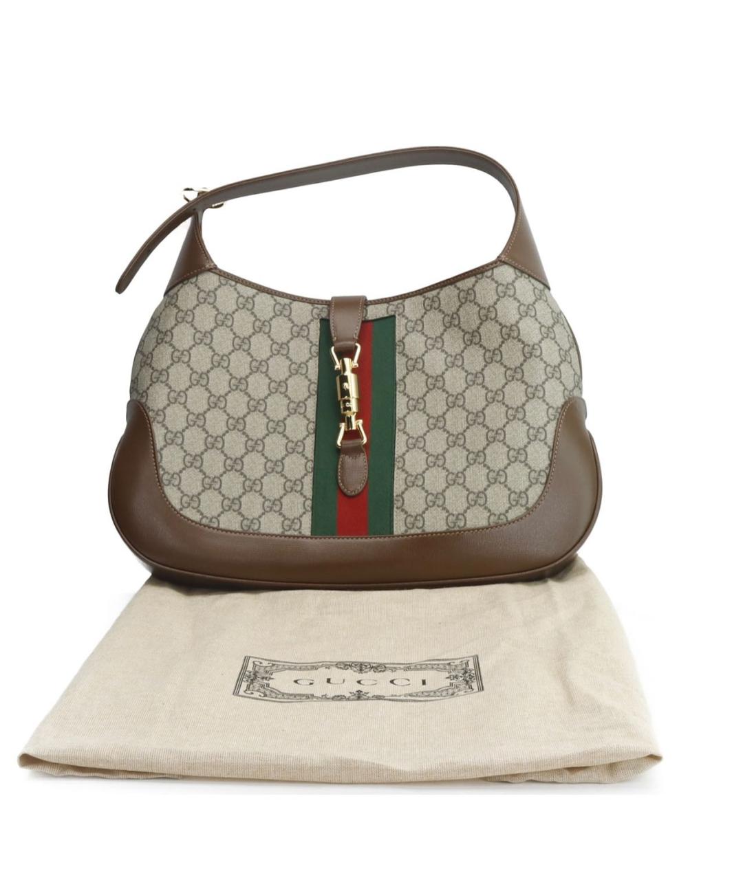 GUCCI Коричневая кожаная сумка тоут, фото 2