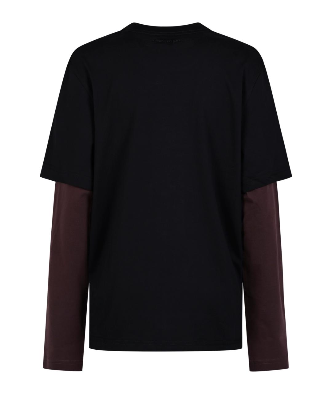 COURREGES Черная хлопковая футболка, фото 2