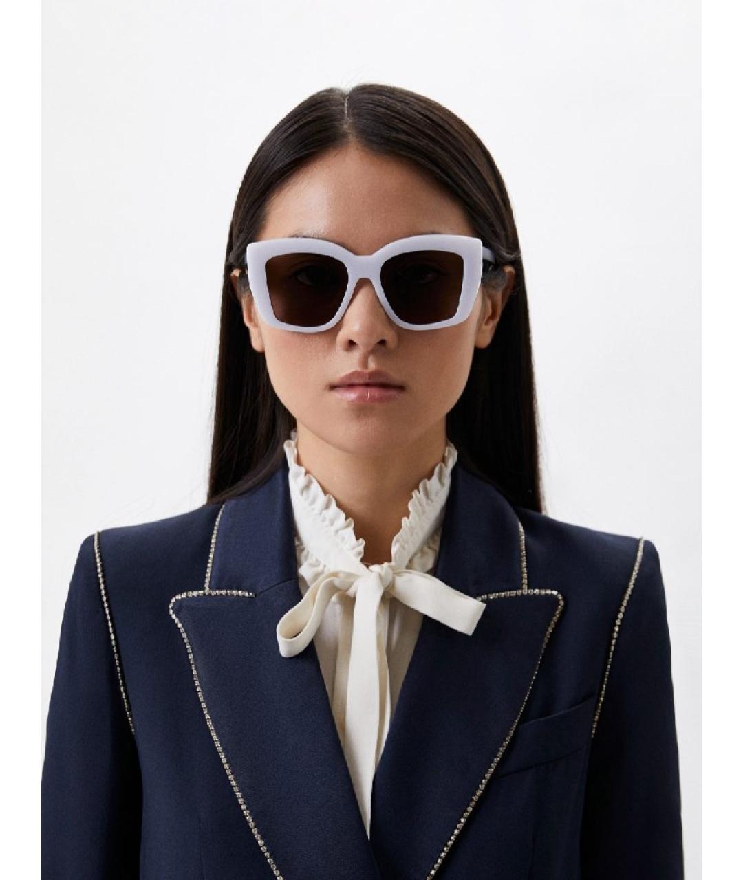 MIU MIU Белые пластиковые солнцезащитные очки, фото 5