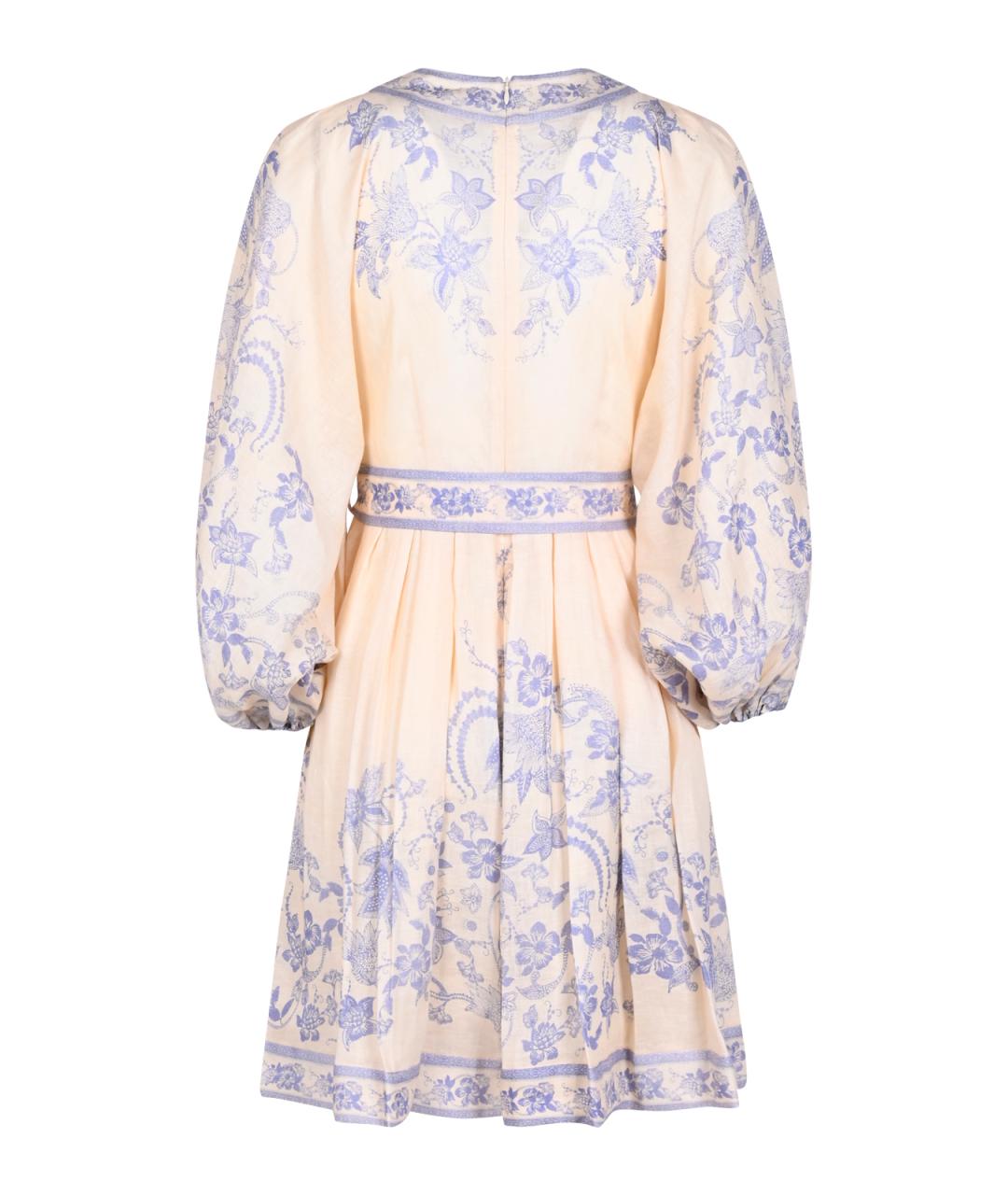 ZIMMERMANN Фиолетовое льняное повседневное платье, фото 2