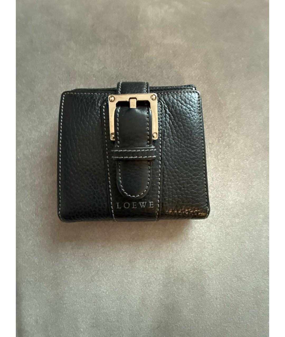 LOEWE Черный кожаный кошелек, фото 6