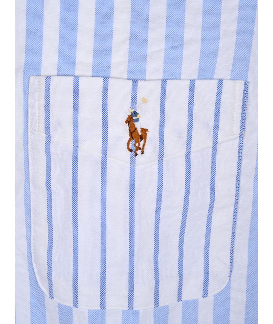 POLO RALPH LAUREN Голубая хлопковая классическая рубашка, фото 3