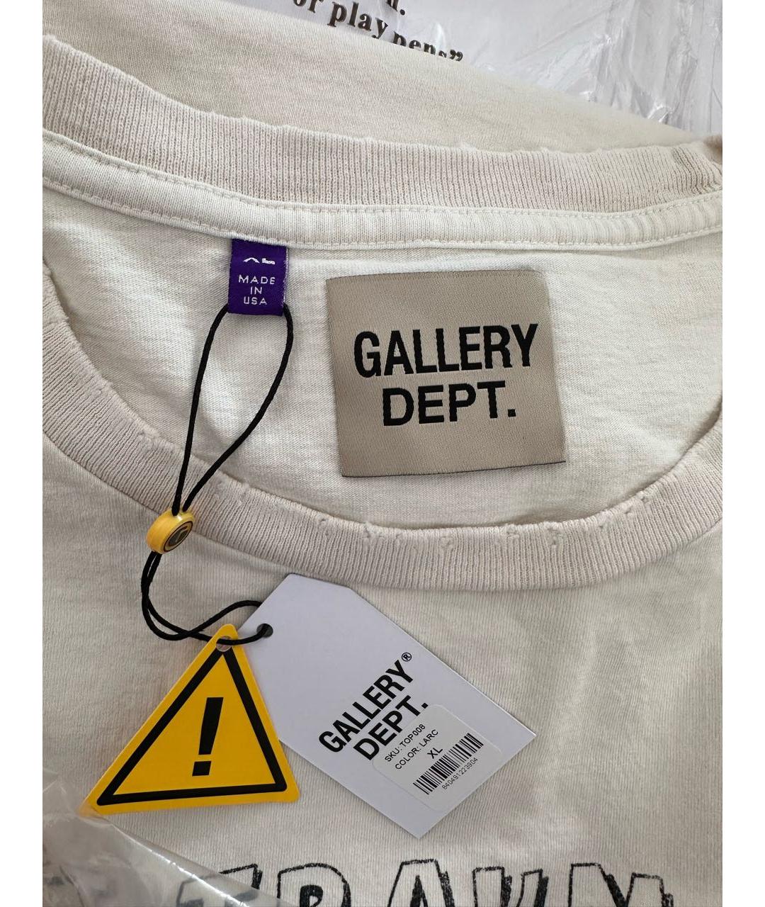 Gallery Dept Бежевая хлопковая футболка, фото 4