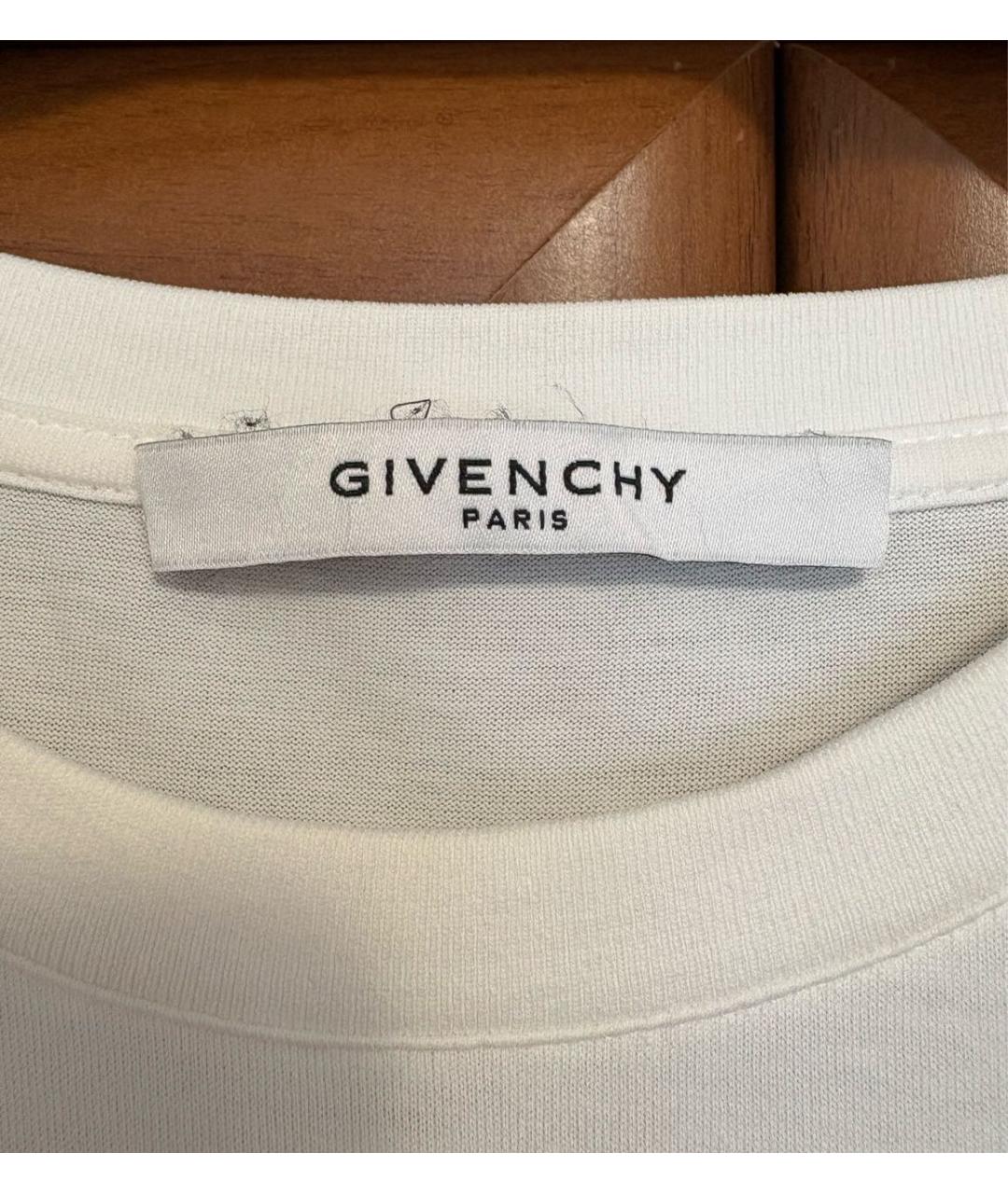 GIVENCHY Белая хлопковая футболка, фото 6