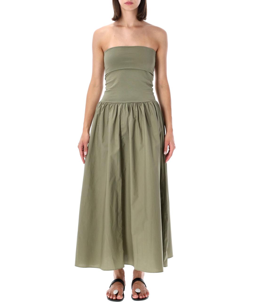BY MALENE BIRGER Хаки хлопковое повседневное платье, фото 1