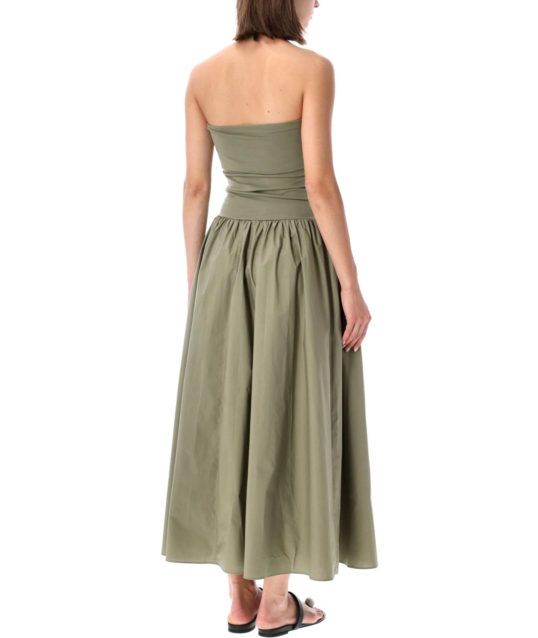 BY MALENE BIRGER Хаки хлопковое повседневное платье, фото 2