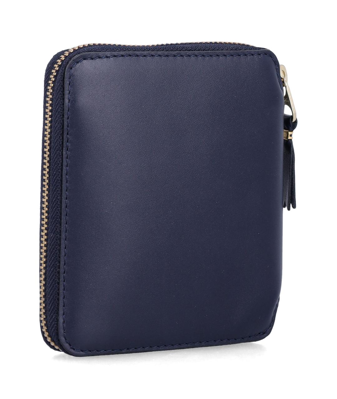 COMME DES GARÇONS WALLET Темно-синий кожаный кошелек, фото 2