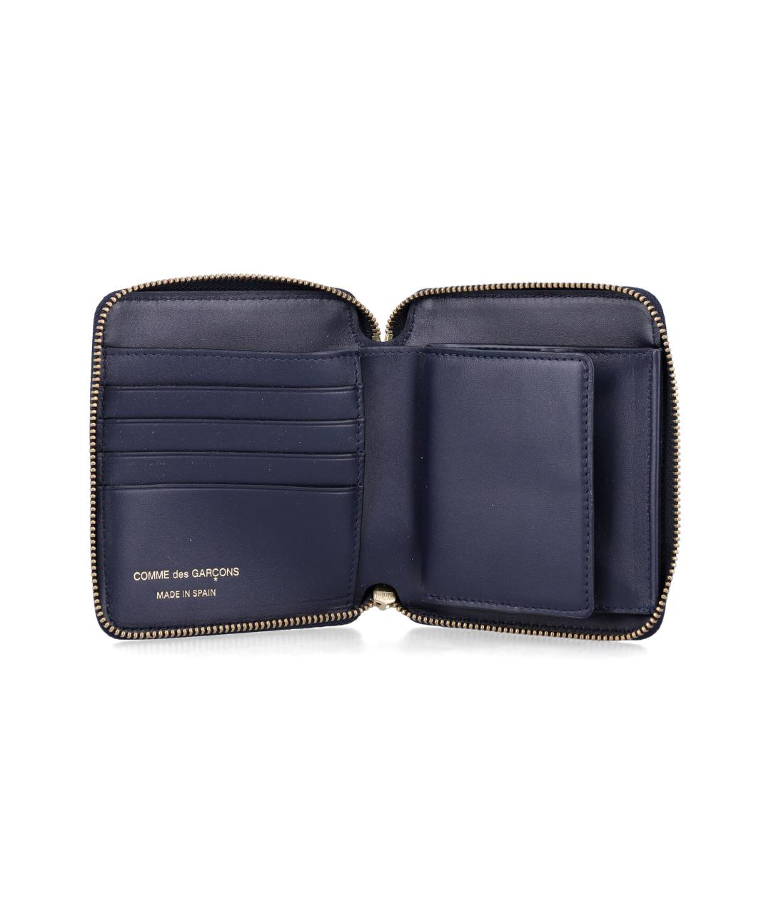COMME DES GARÇONS WALLET Темно-синий кожаный кошелек, фото 3