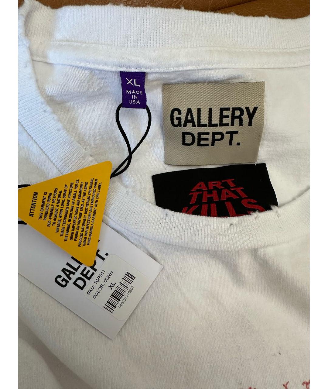 Gallery Dept Белая хлопковая футболка, фото 4