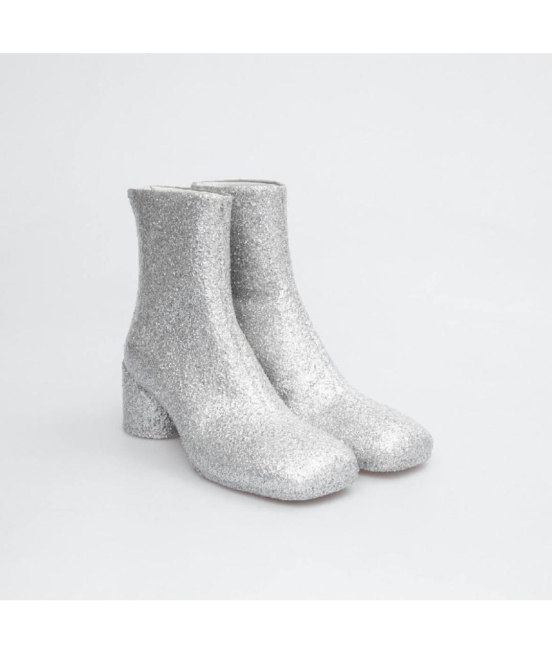 MM6 MAISON MARGIELA Серебряные низкие ботинки, фото 2