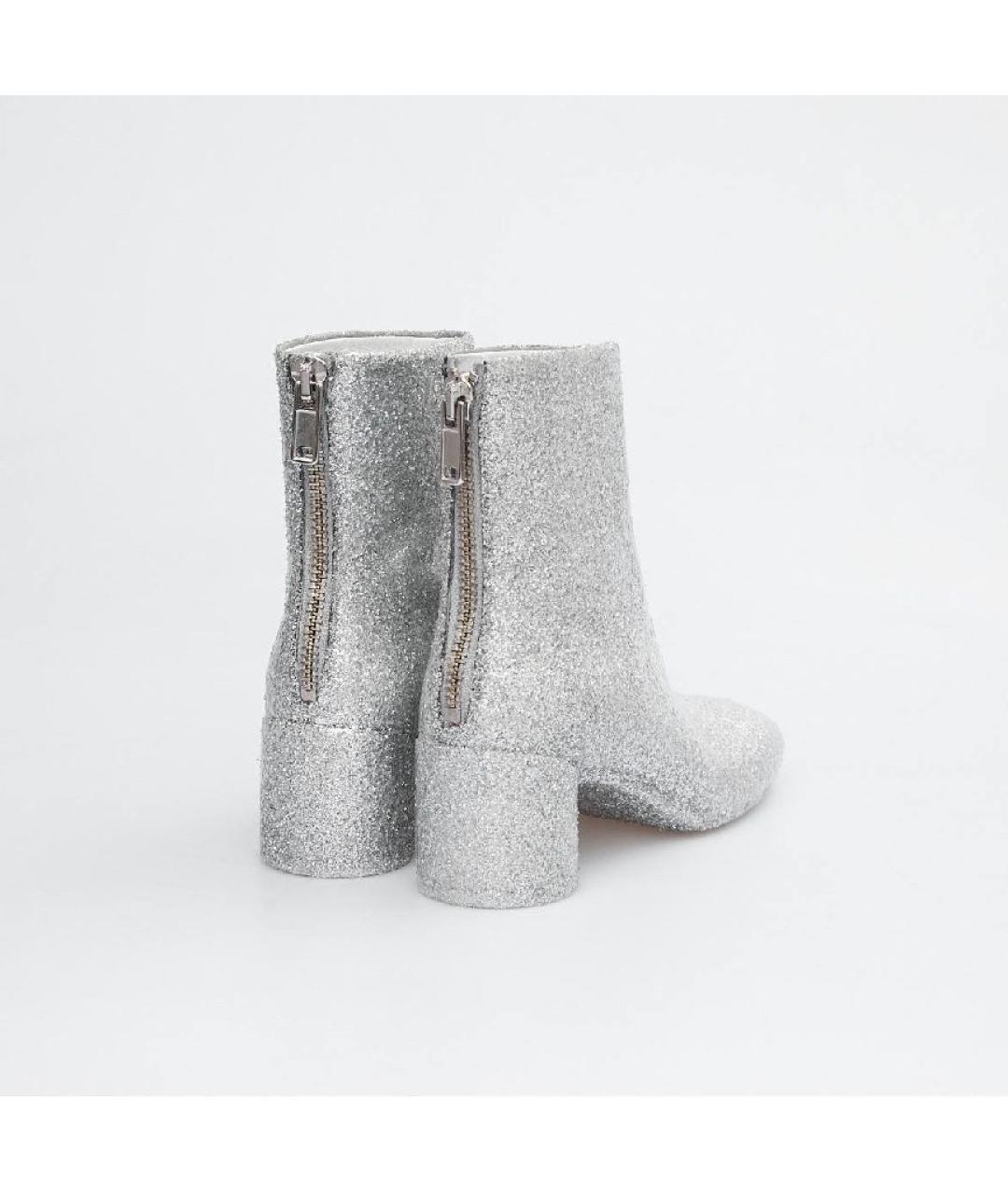 MM6 MAISON MARGIELA Серебряные низкие ботинки, фото 4