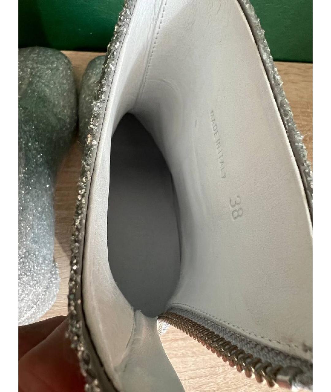 MM6 MAISON MARGIELA Серебряные низкие ботинки, фото 8