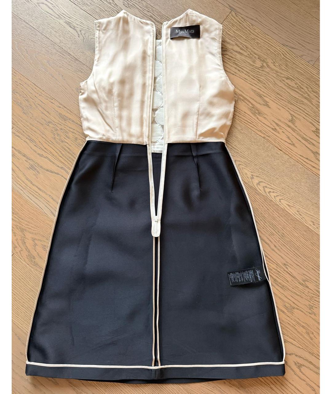 MAX MARA Черное хлопковое коктейльное платье, фото 4