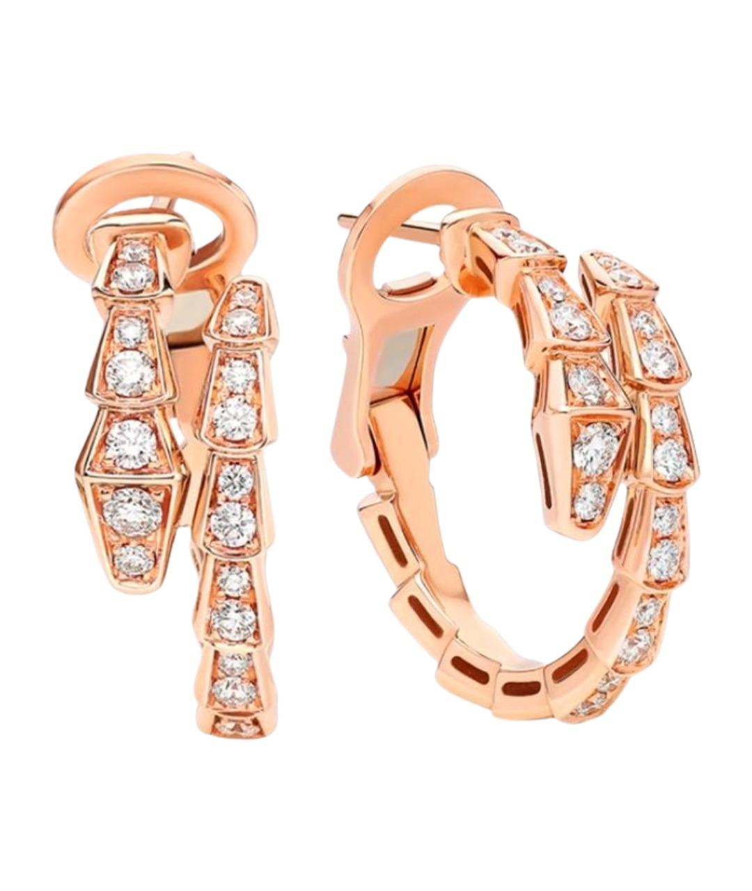 BVLGARI Золотые серьги из розового золота, фото 1