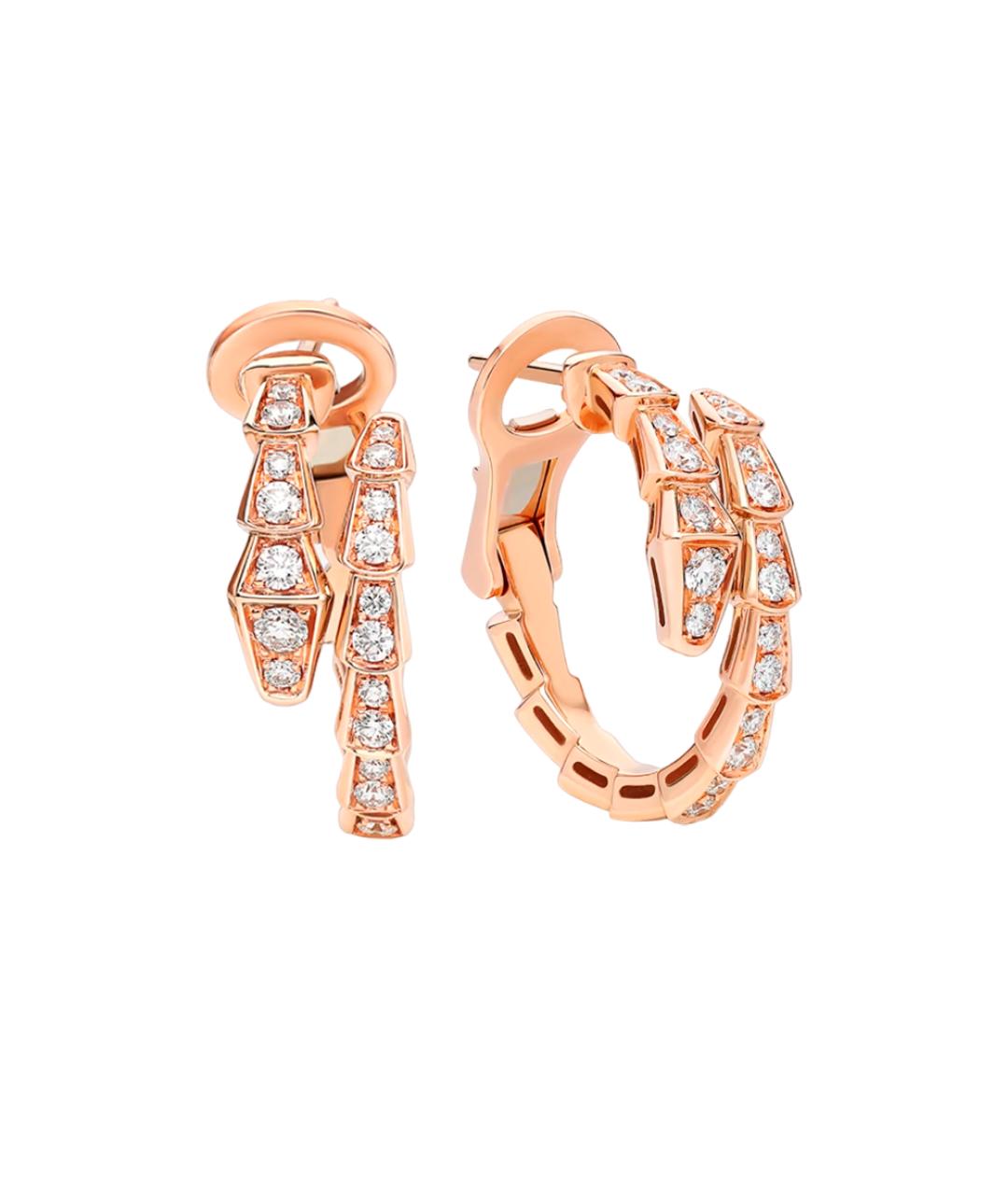 BVLGARI Золотые серьги из розового золота, фото 3