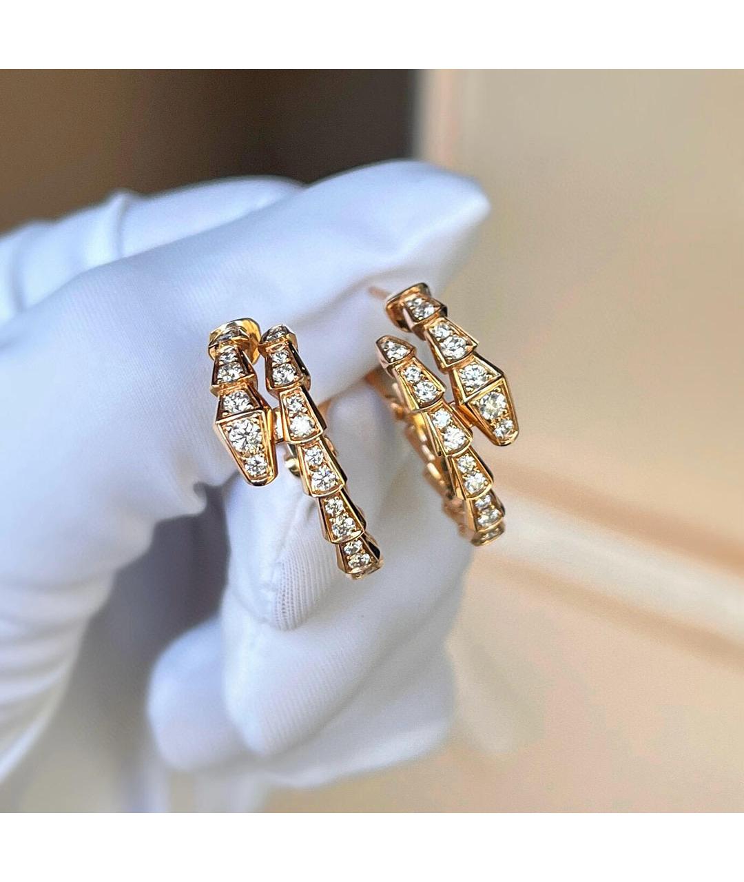 BVLGARI Золотые серьги из розового золота, фото 2