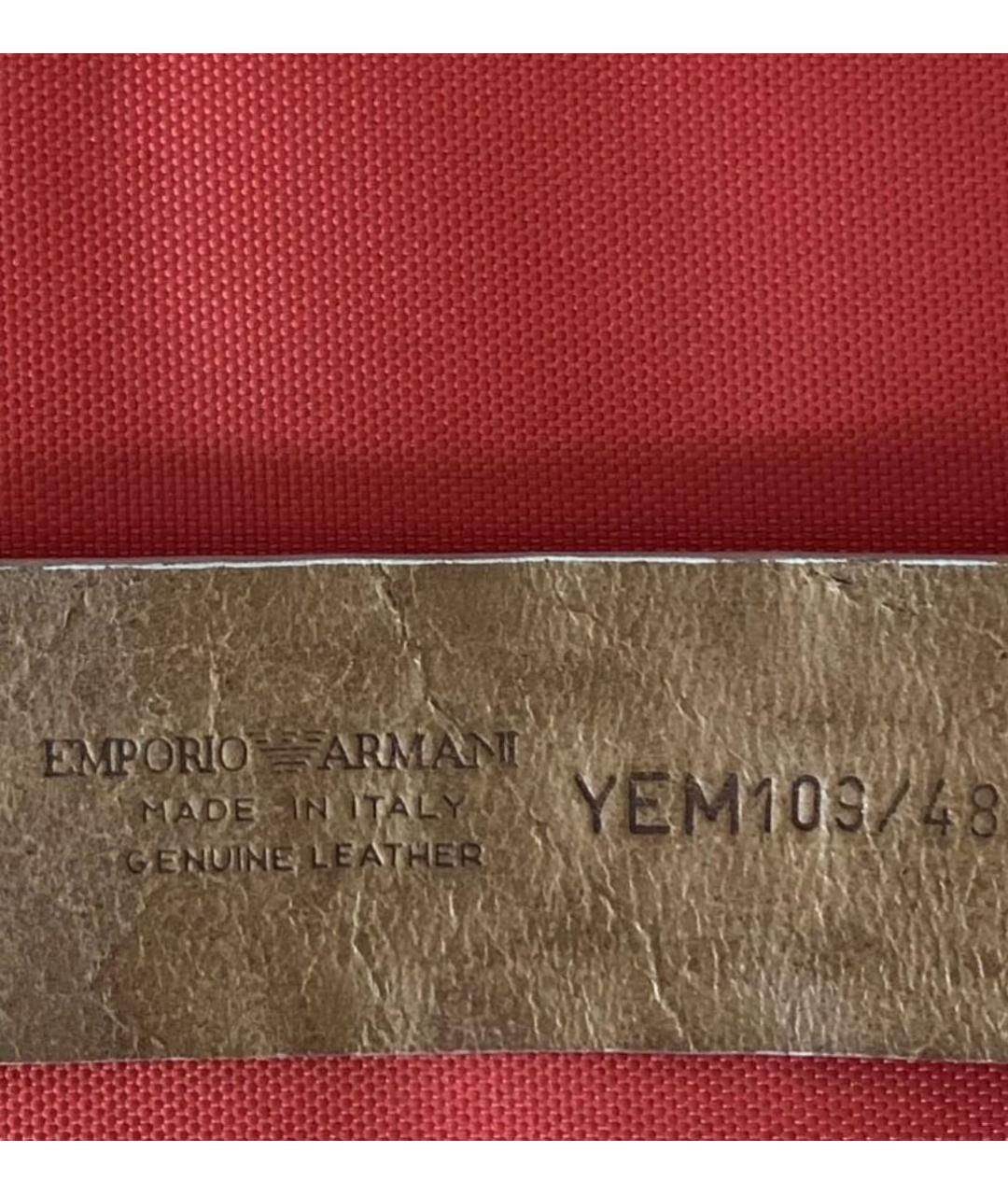 EMPORIO ARMANI Бежевый ремень из экзотической кожи, фото 6