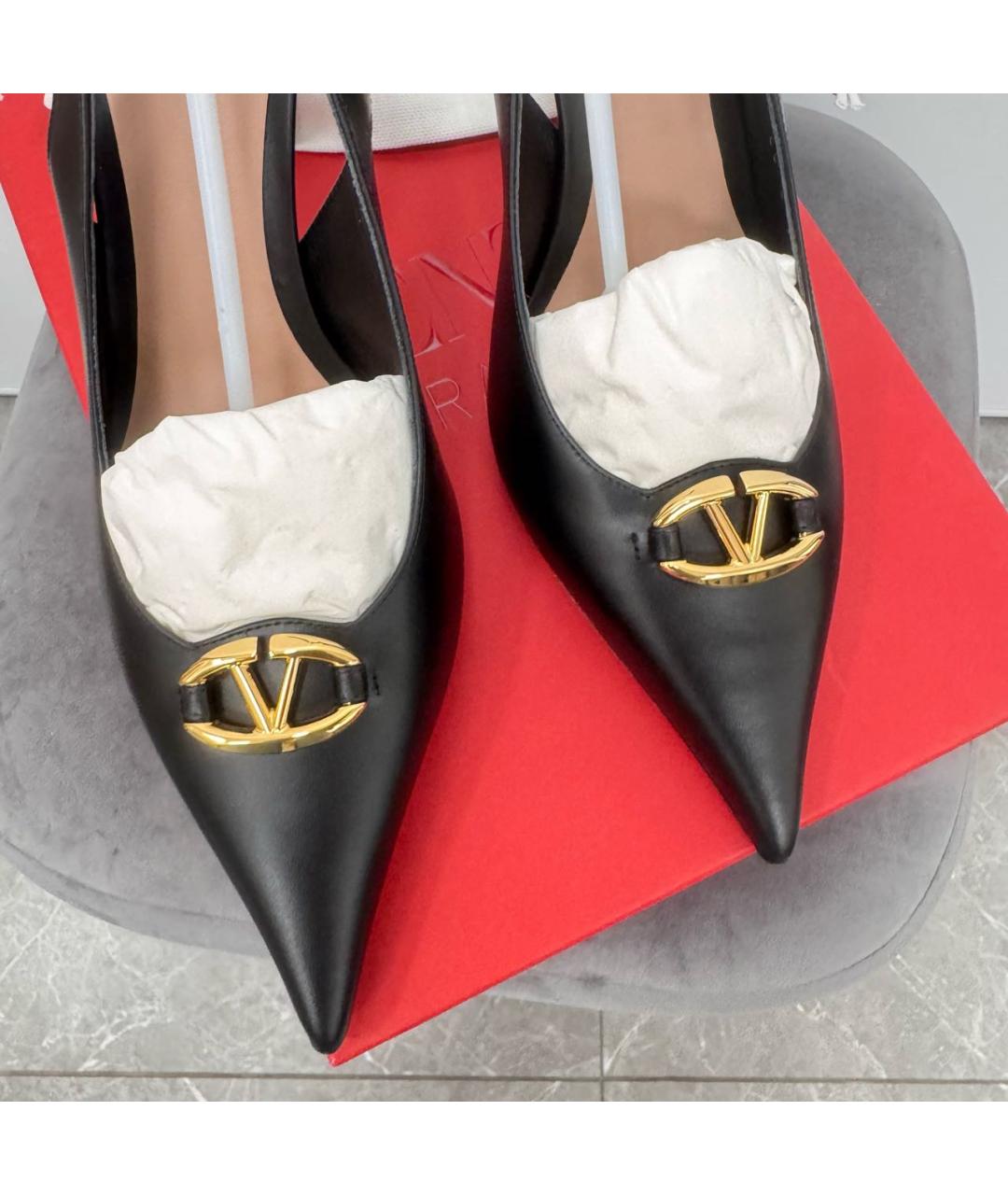 VALENTINO Черные кожаные туфли, фото 6