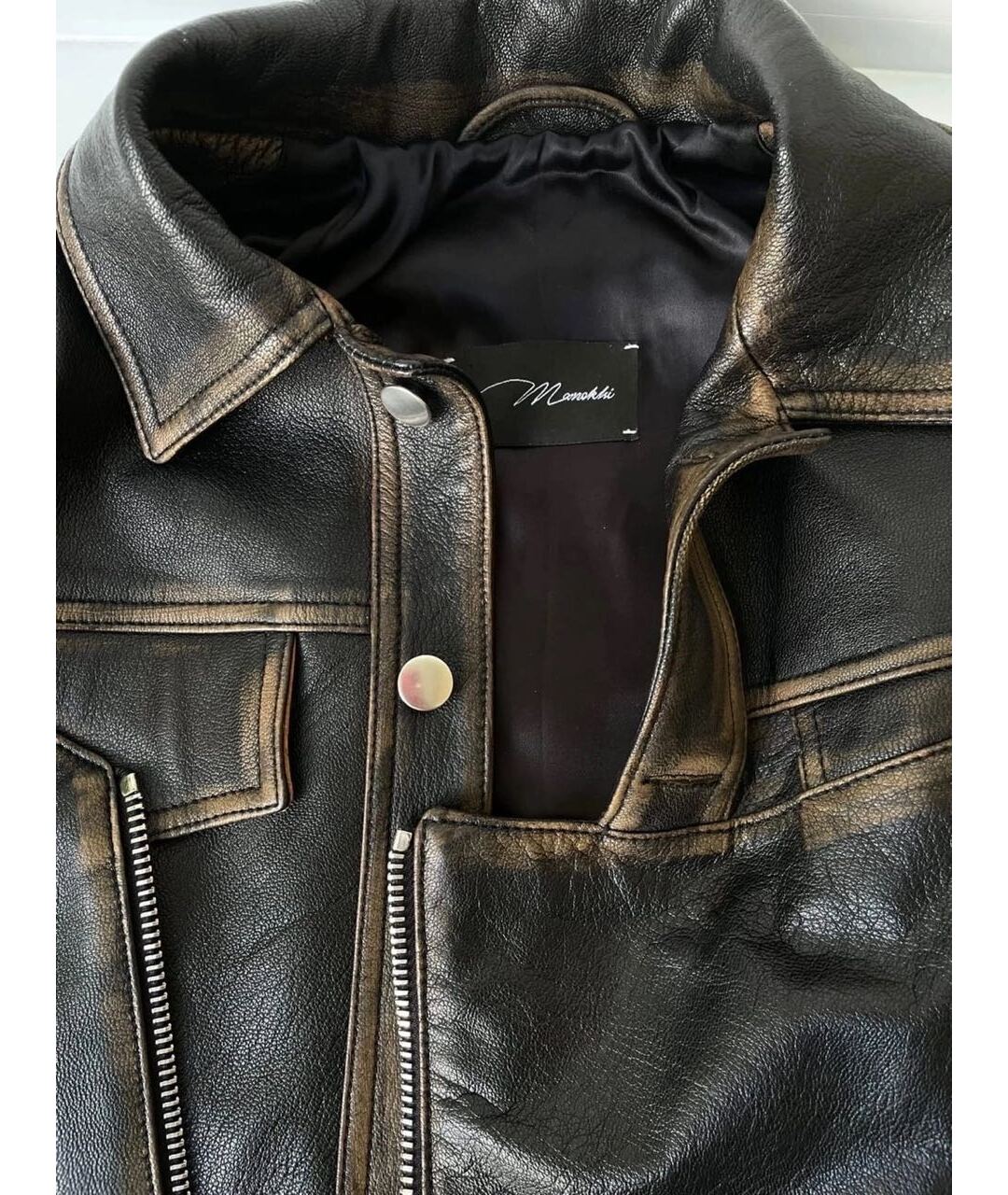 MANOKHI Кожаная куртка, фото 3