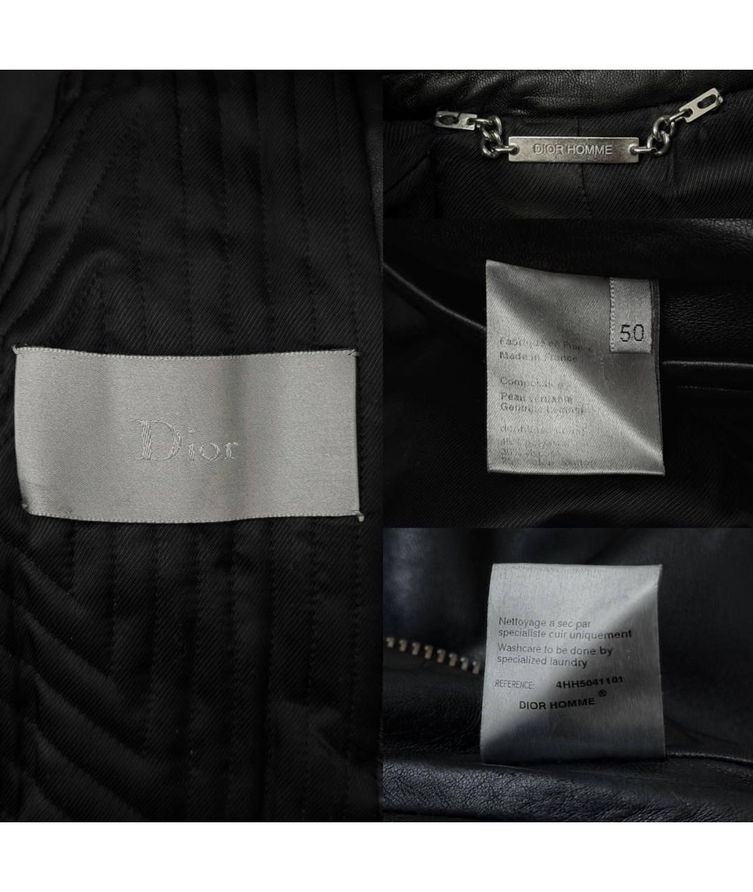 CHRISTIAN DIOR Черная кожаная куртка, фото 6