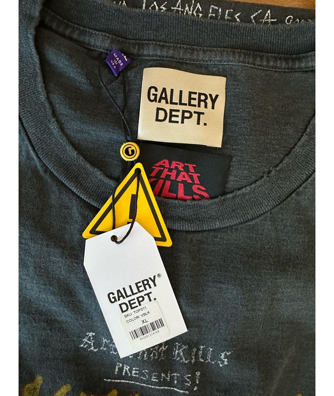 Gallery Dept Черная хлопковая футболка, фото 4
