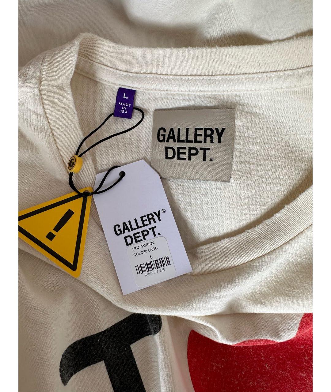 Gallery Dept Бежевая хлопковая футболка, фото 3