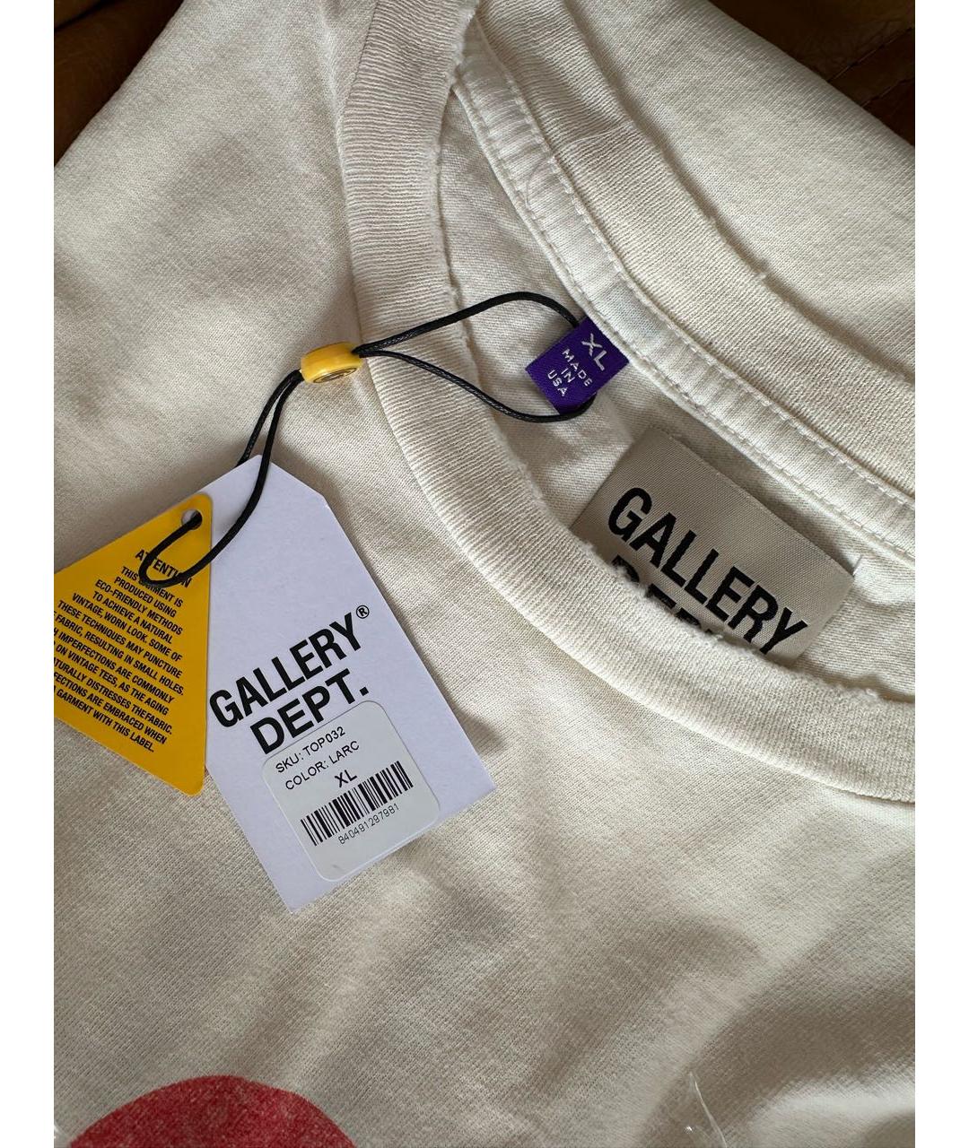 Gallery Dept Бежевая хлопковая футболка, фото 3