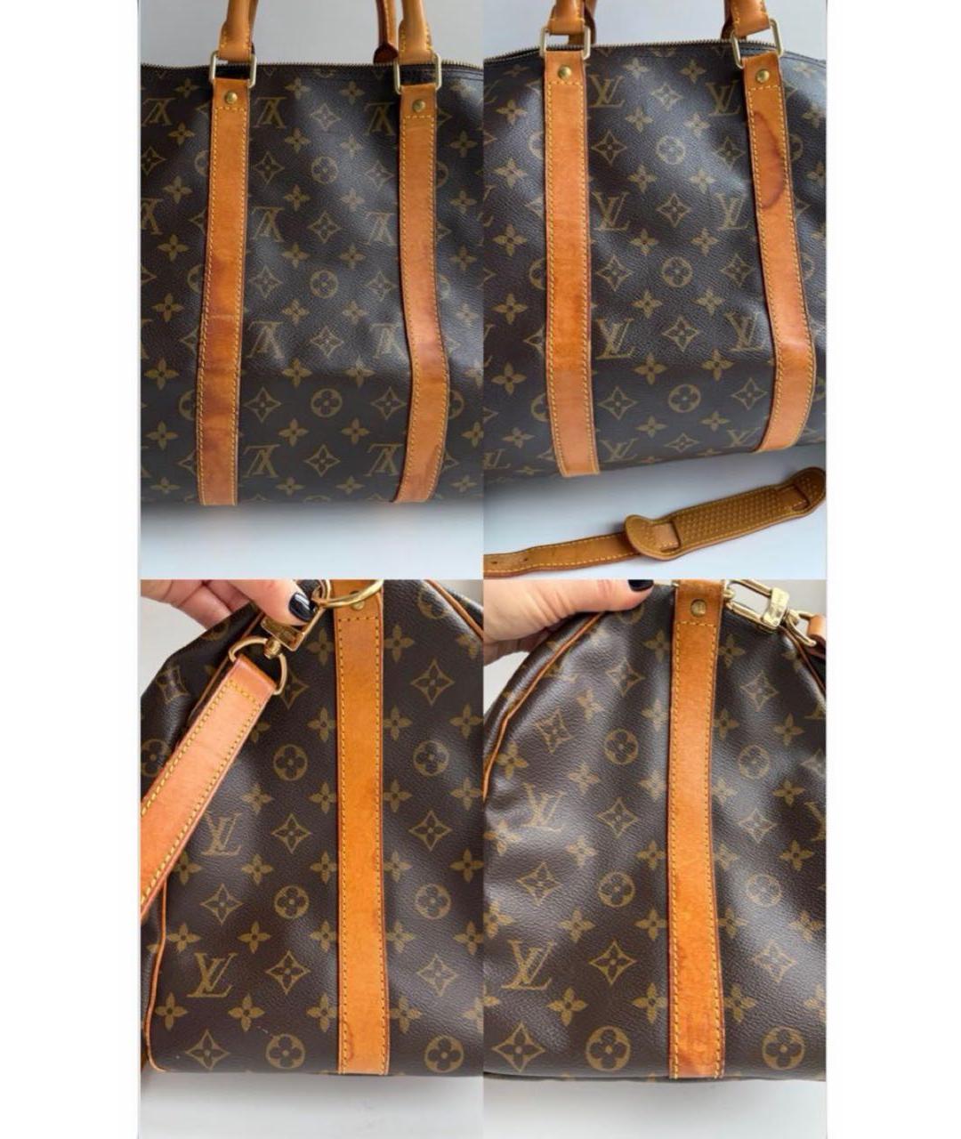 LOUIS VUITTON Коричневая дорожная/спортивная сумка из искусственной кожи, фото 2