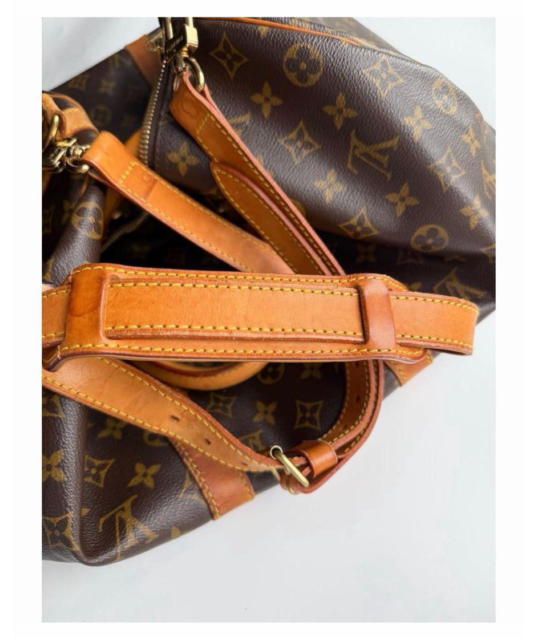 LOUIS VUITTON Коричневая дорожная/спортивная сумка из искусственной кожи, фото 6