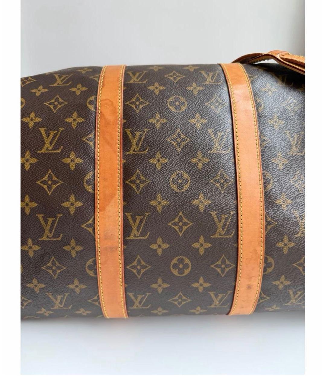 LOUIS VUITTON Коричневая дорожная/спортивная сумка из искусственной кожи, фото 3