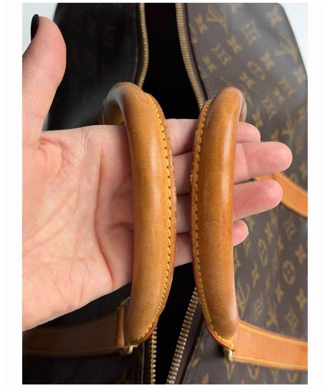 LOUIS VUITTON Коричневая дорожная/спортивная сумка из искусственной кожи, фото 5