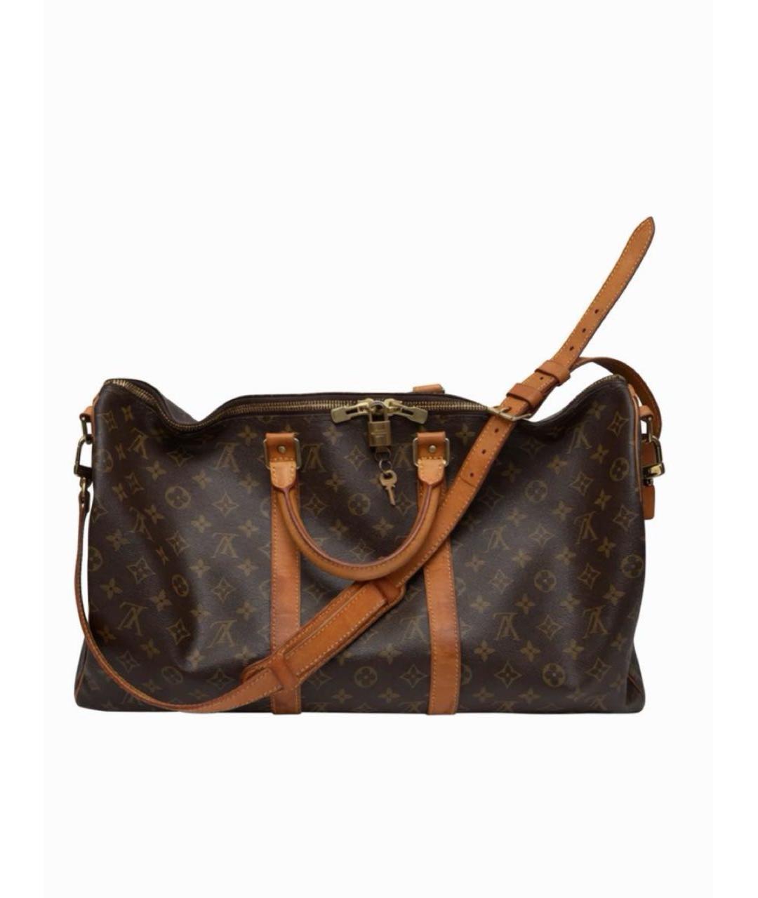LOUIS VUITTON Коричневая дорожная/спортивная сумка из искусственной кожи, фото 9