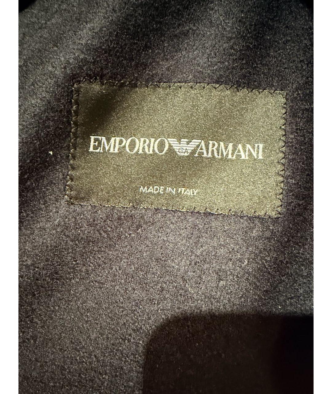 EMPORIO ARMANI Темно-синий шерстяной пиджак, фото 3
