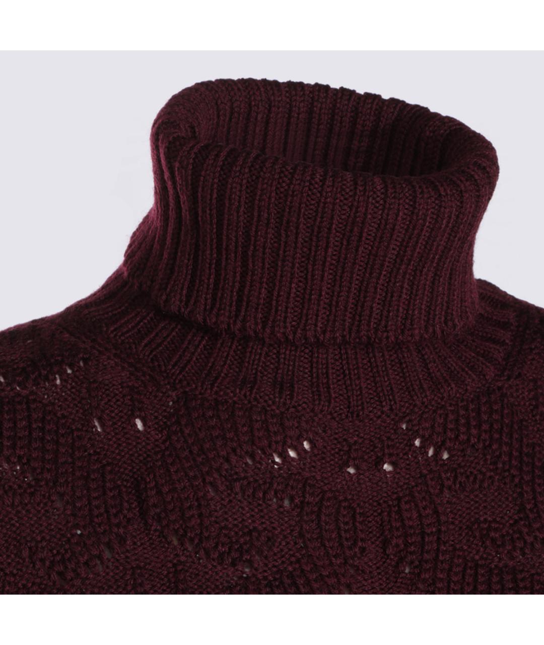 ETRO Бордовый шерстяной джемпер / свитер, фото 3