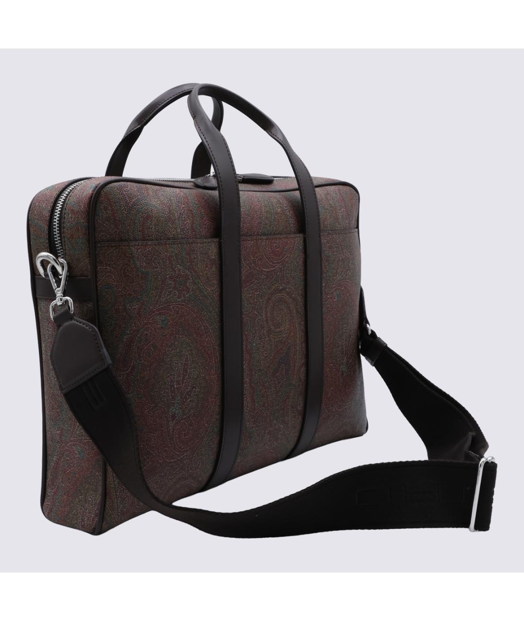 ETRO Коричневый хлопковый портфель, фото 2