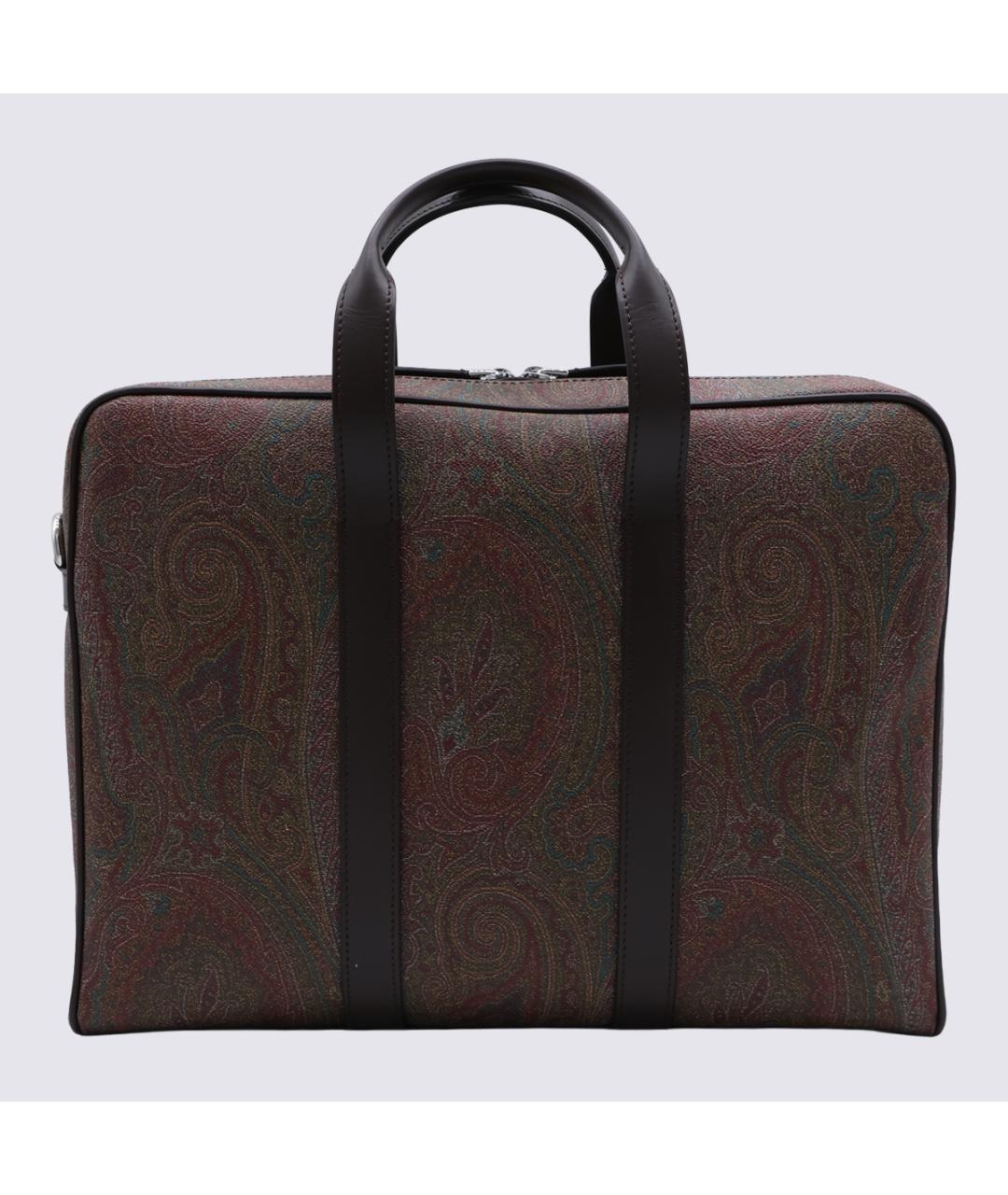 ETRO Коричневый хлопковый портфель, фото 5