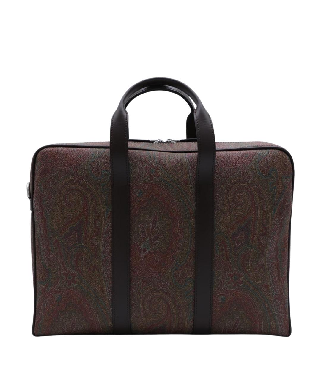 ETRO Коричневый хлопковый портфель, фото 1