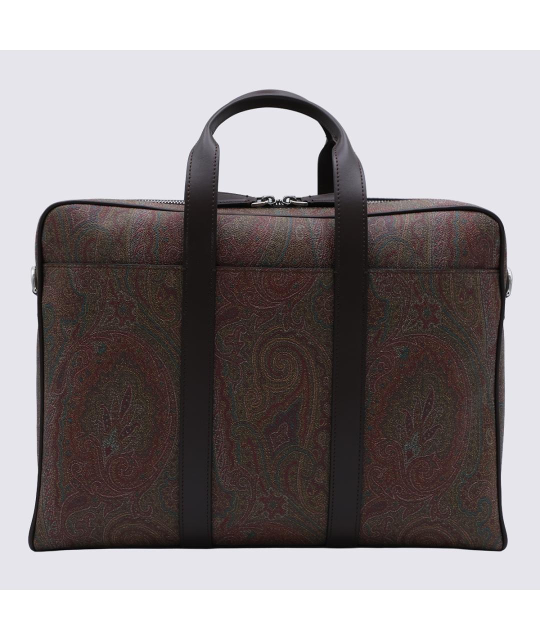 ETRO Коричневый хлопковый портфель, фото 3
