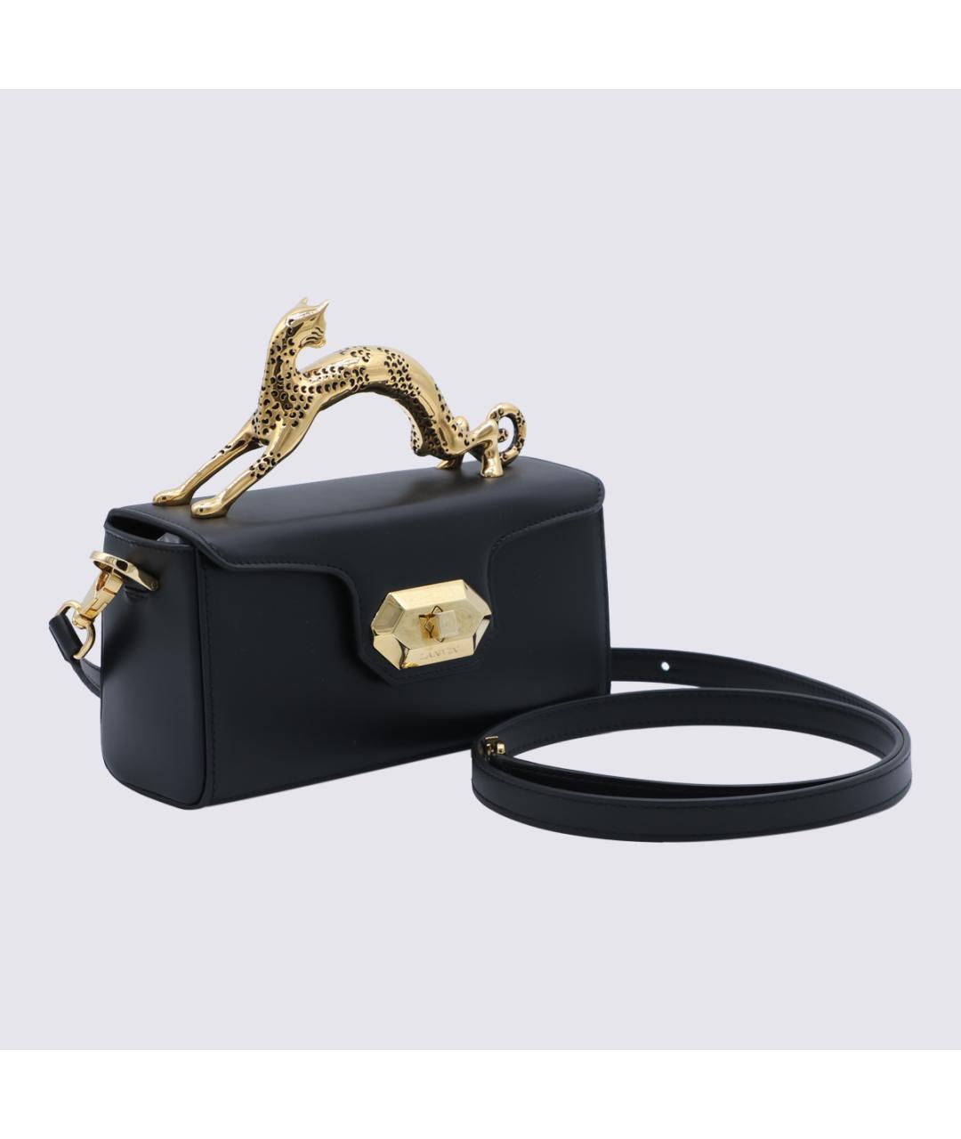 LANVIN Черная кожаная сумка через плечо, фото 2