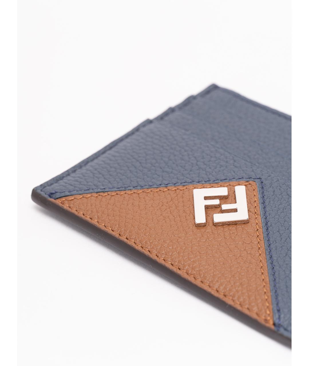 FENDI Синий кожаный кардхолдер, фото 3