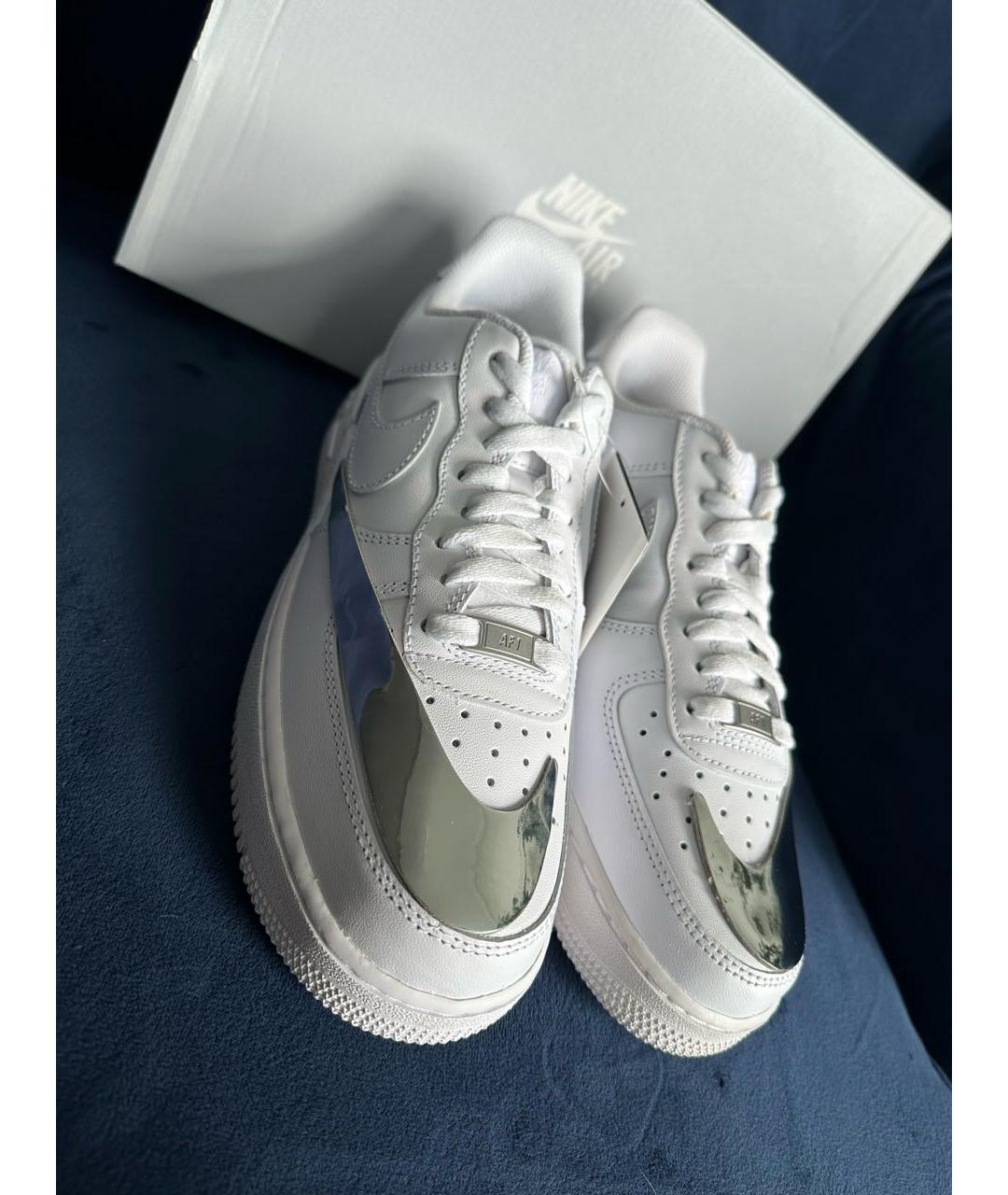 COMME DES GARÇONS HOMME PLUS Белые кожаные низкие кроссовки / кеды, фото 5