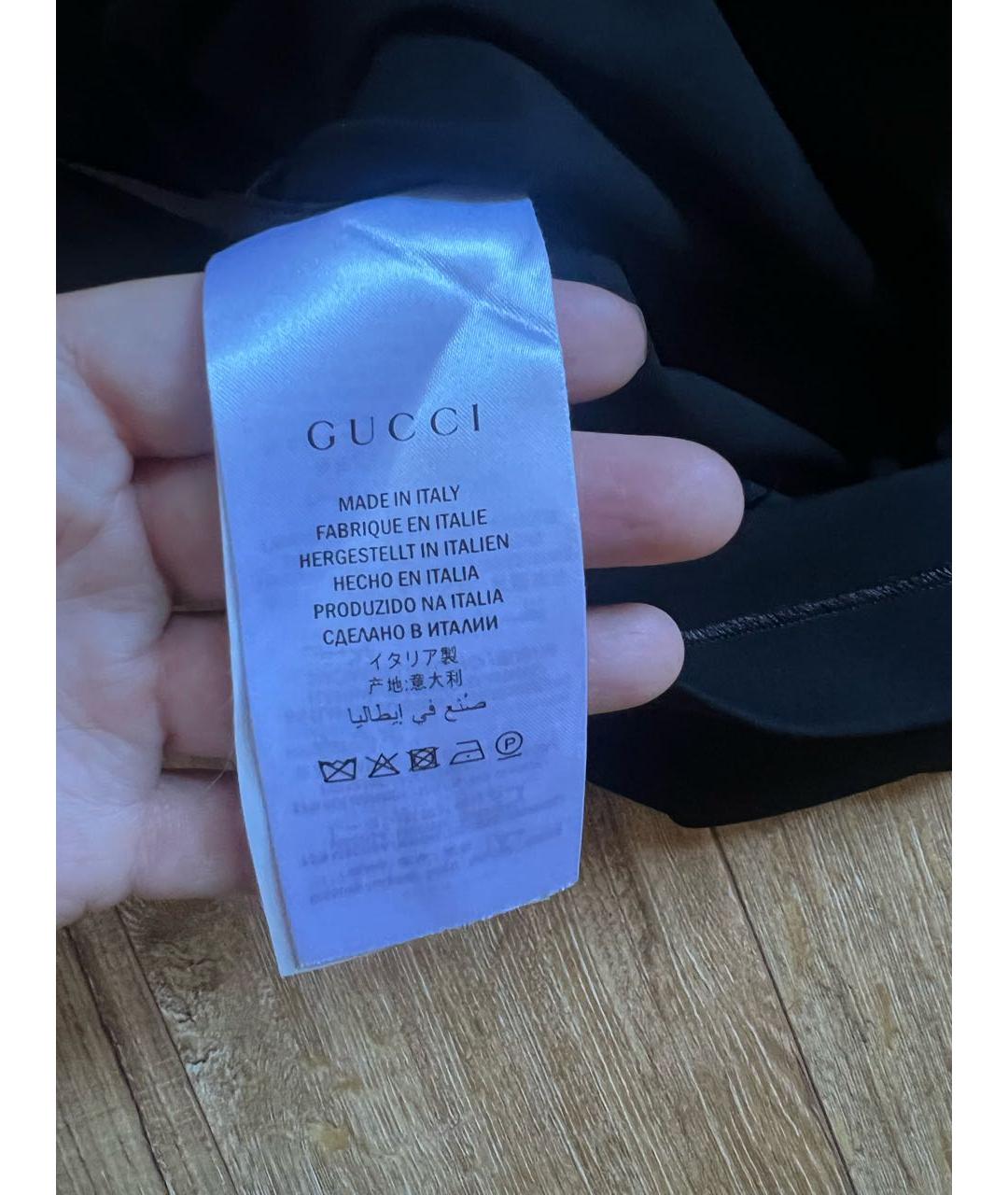 GUCCI Черное вискозное повседневное платье, фото 3