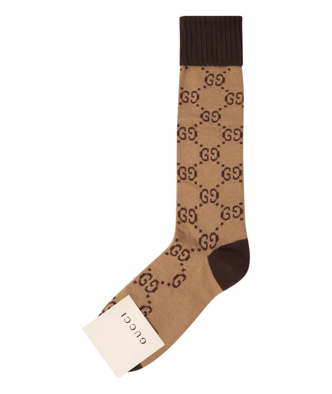 GUCCI Бежевые носки, чулки и колготы, фото 1