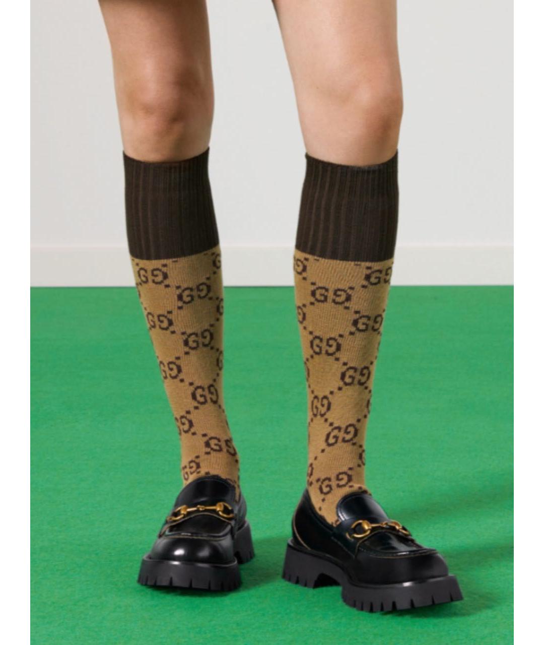 GUCCI Бежевые носки, чулки и колготы, фото 8