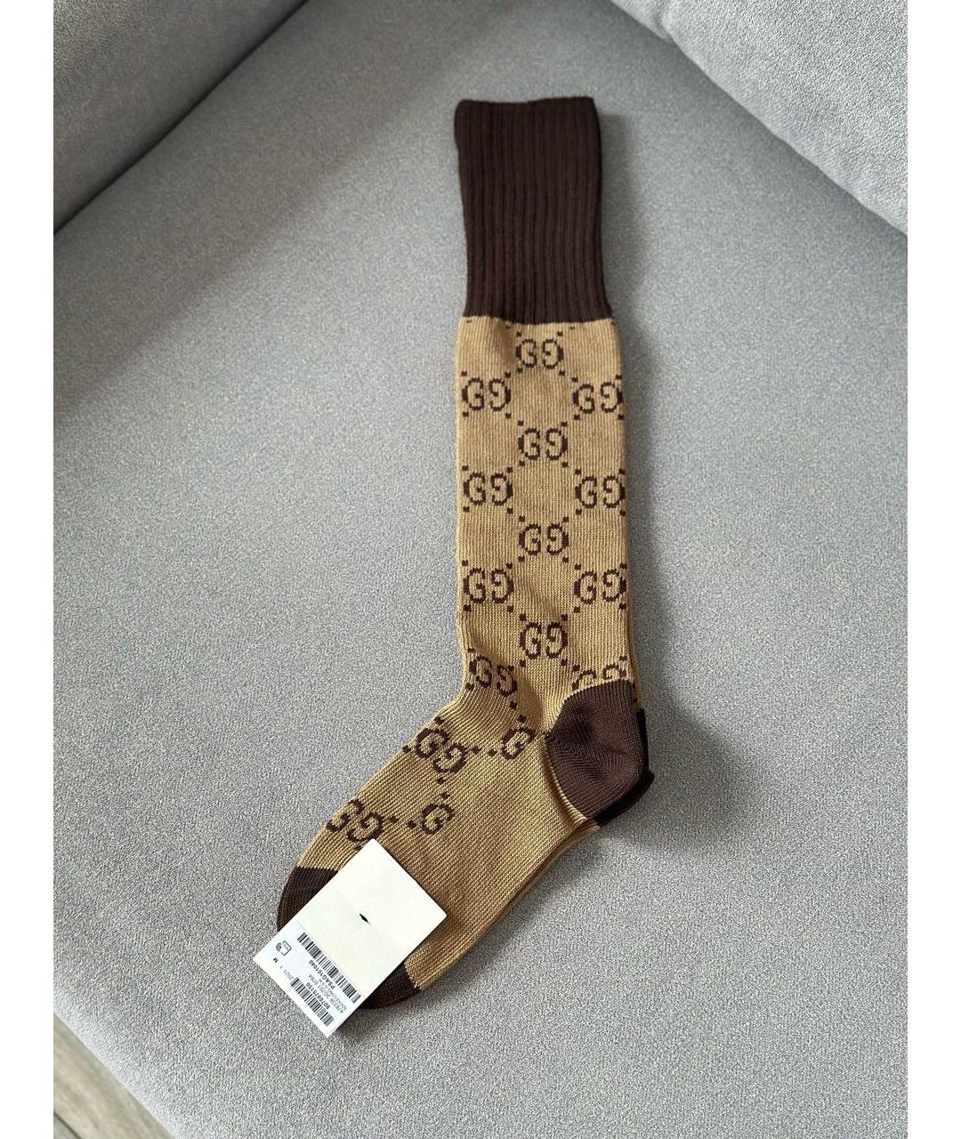 GUCCI Бежевые носки, чулки и колготы, фото 4